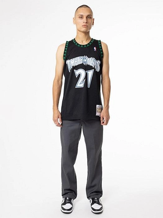 AntiPillingTreatment Comfy Layer Wear Minnesota Timberwolves 97-98 Kevin Garnett Swingman Jersey