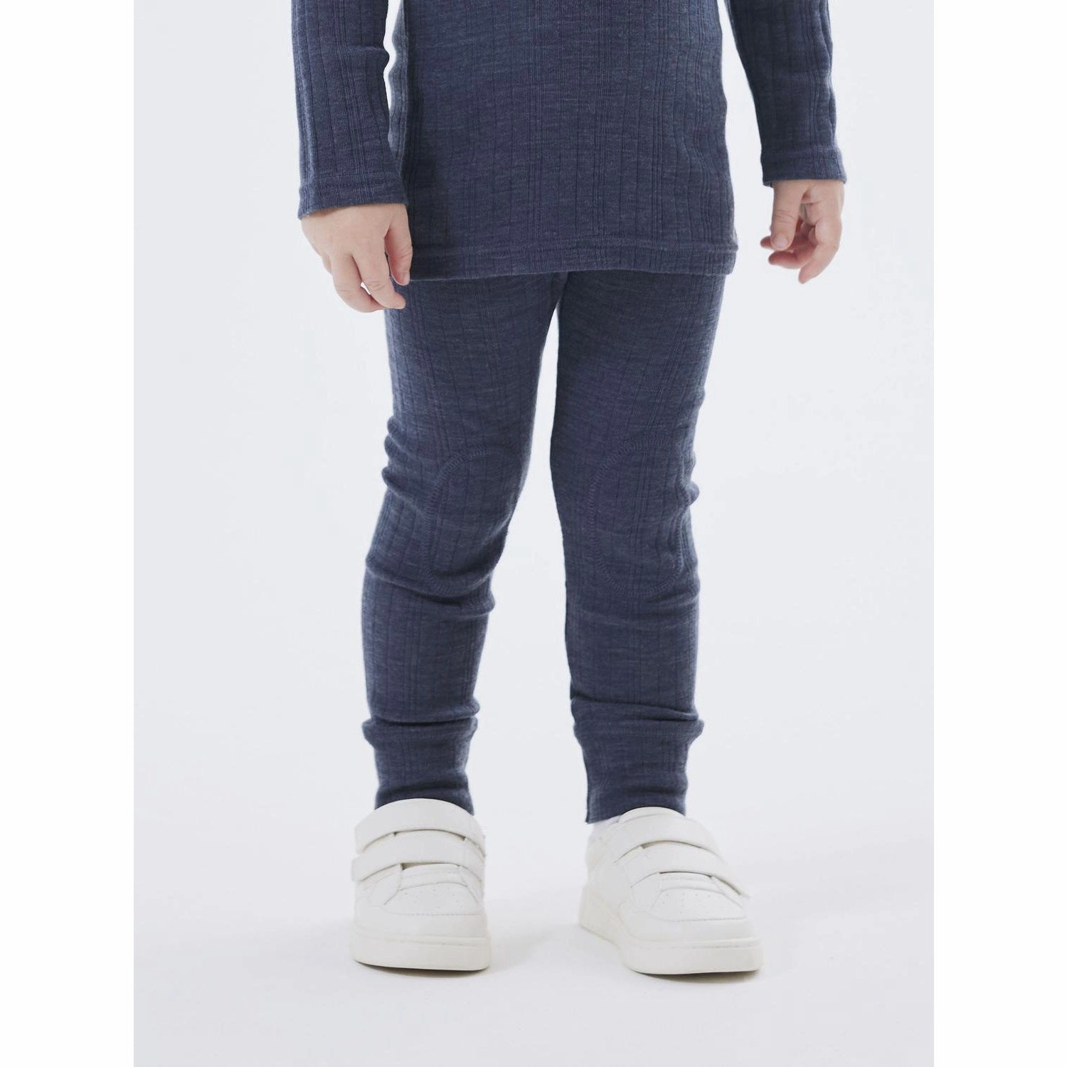 Name It Ombre Blue Wang Wool Needle Long Johns Solid Noos Petite Size Durable Stitch