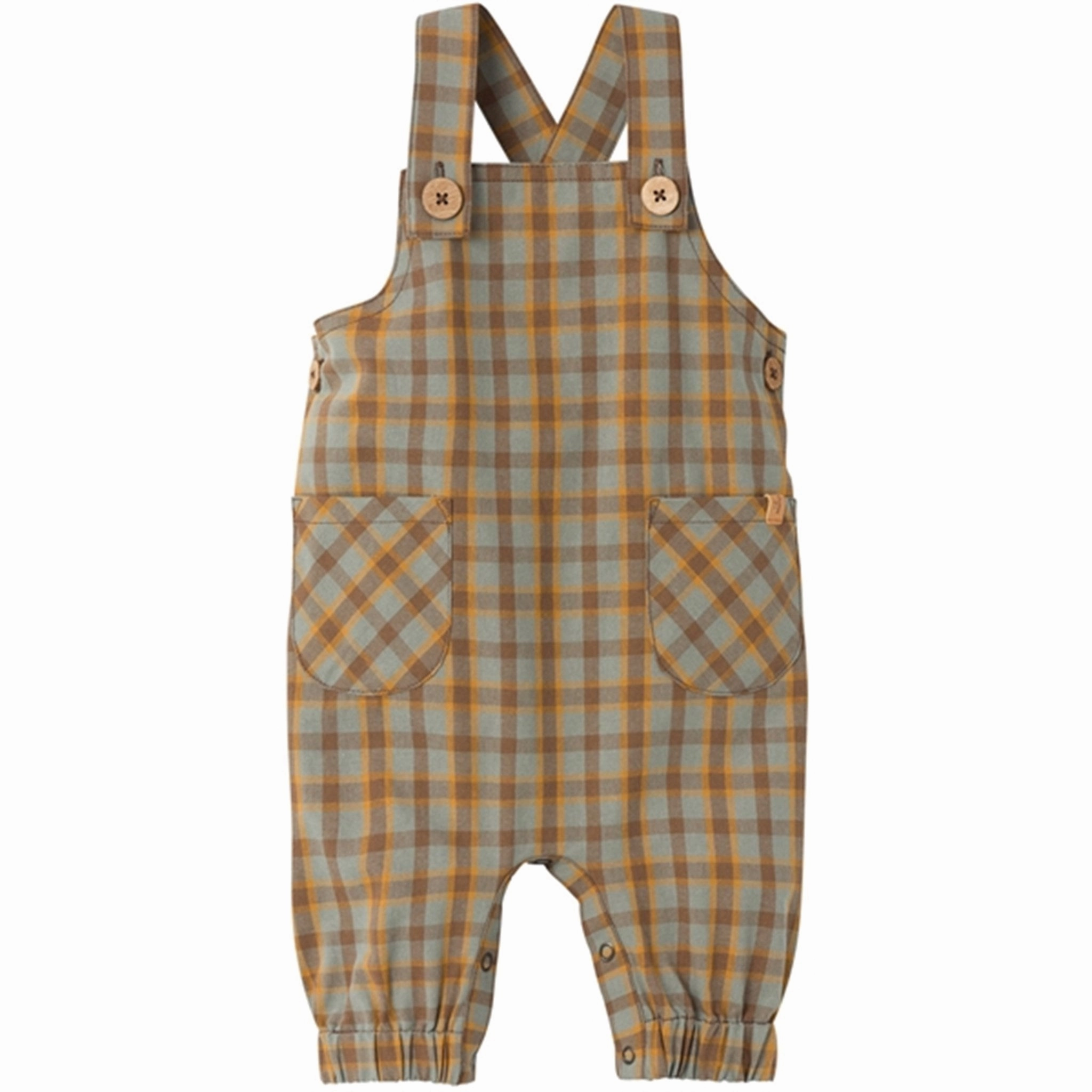 Lil'Atelier Agave Green Teo Loose Overall Light Fabric Stretchable Fabric