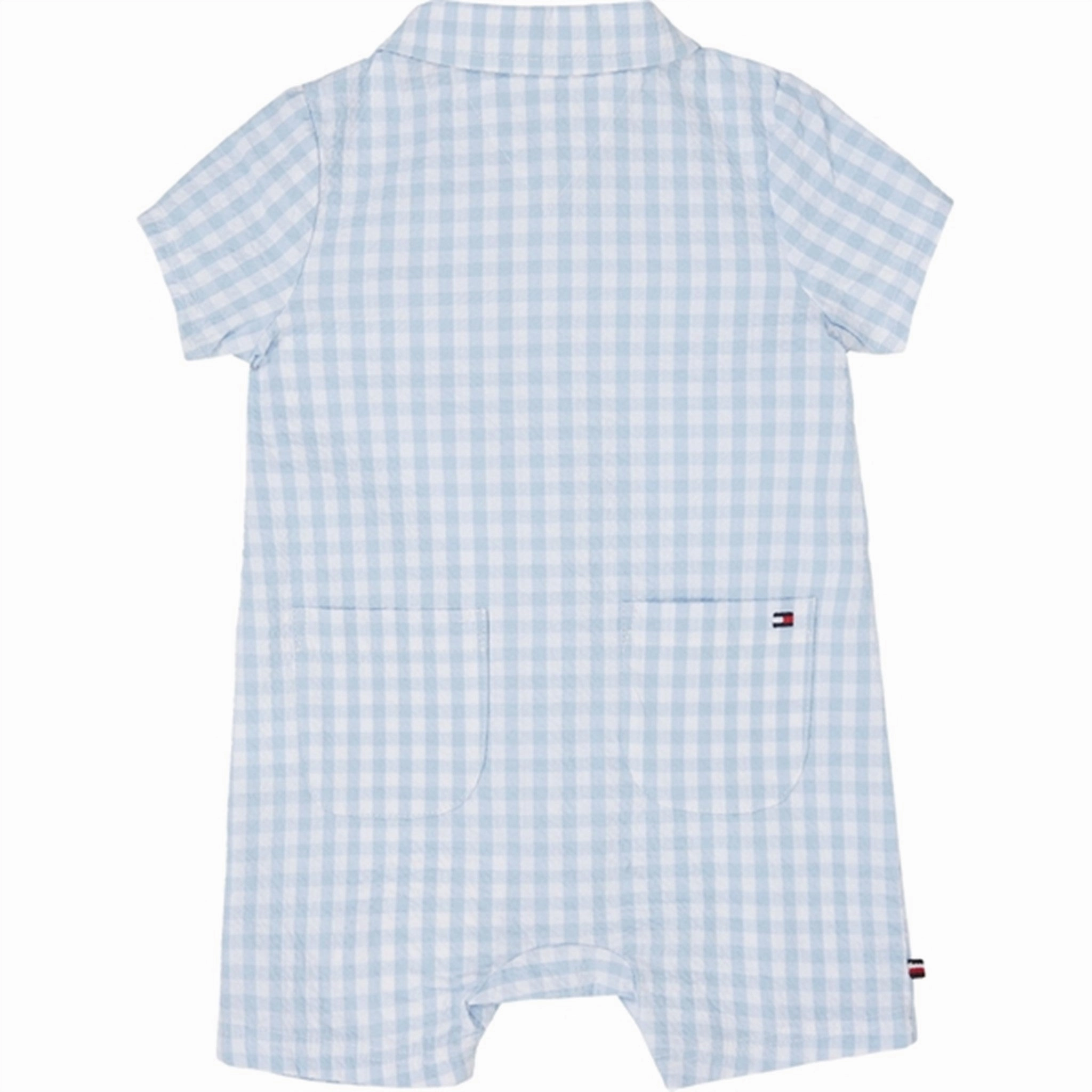 Tommy Hilfiger Baby Gingham Sommersuit White / Blue Check Premium Retro Simple Chic