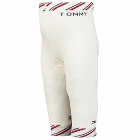 Non See Pilates Session Anti Pilling Finish Tommy Hilfiger Baby Global Stripe Leggings White