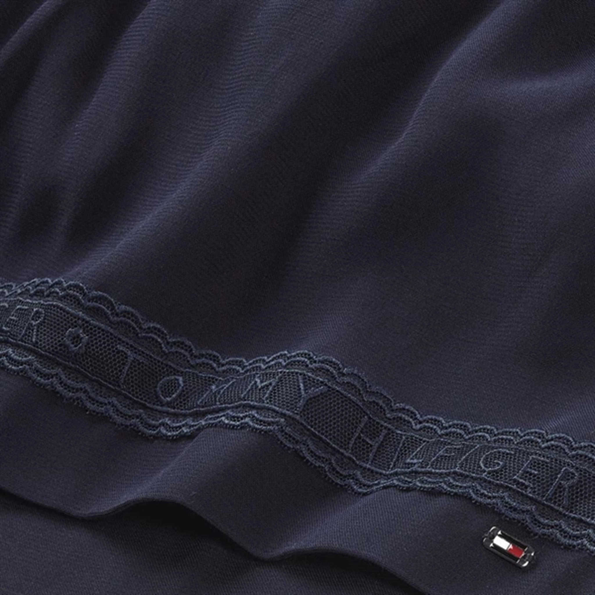 Tommy Hilfiger Ceremonial Lace Tape Skirt Desert Sky Roll Up Fasten Fresh Aesthetic