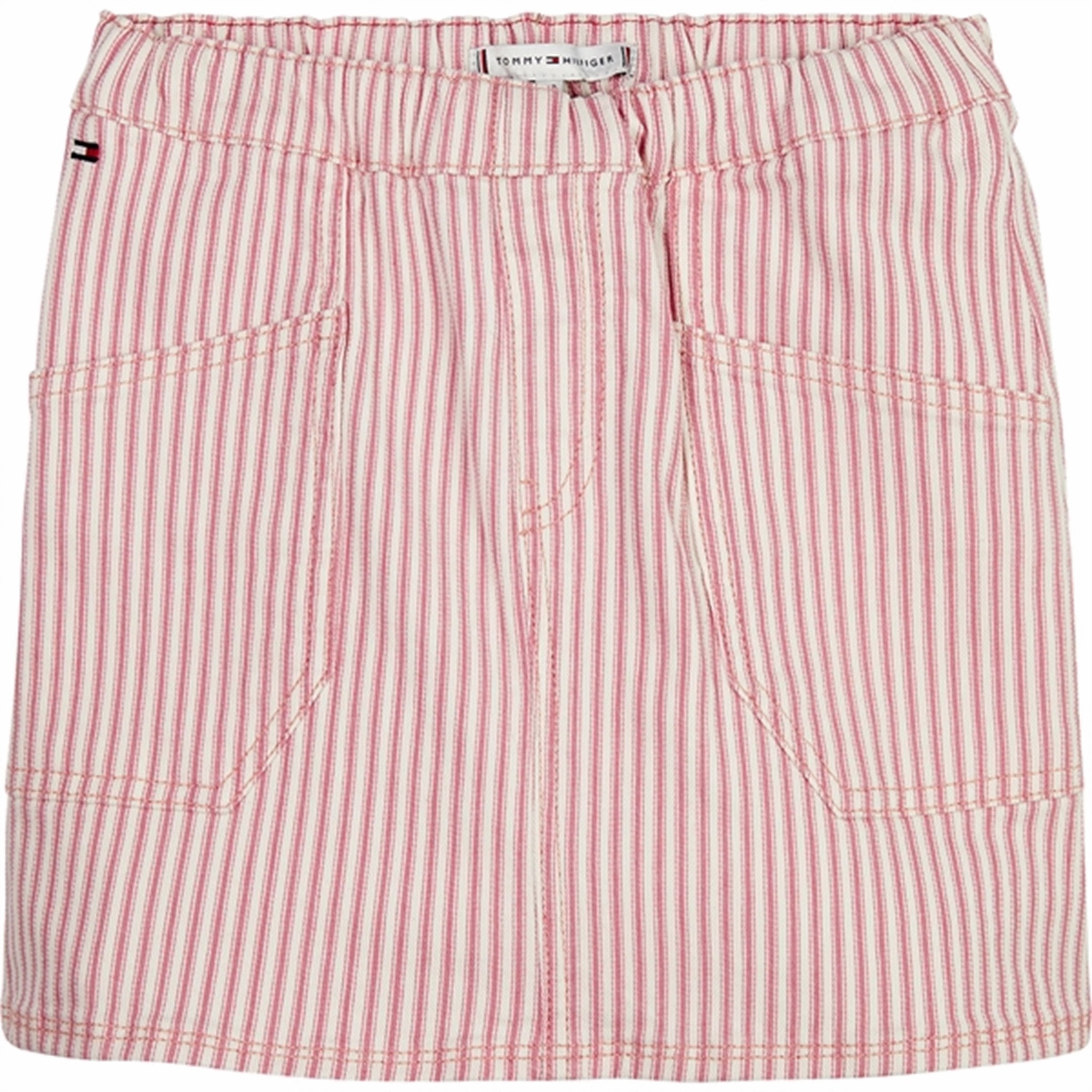Tommy Hilfiger Denim Railroad Skirt Pinkstripe Relaxed Style