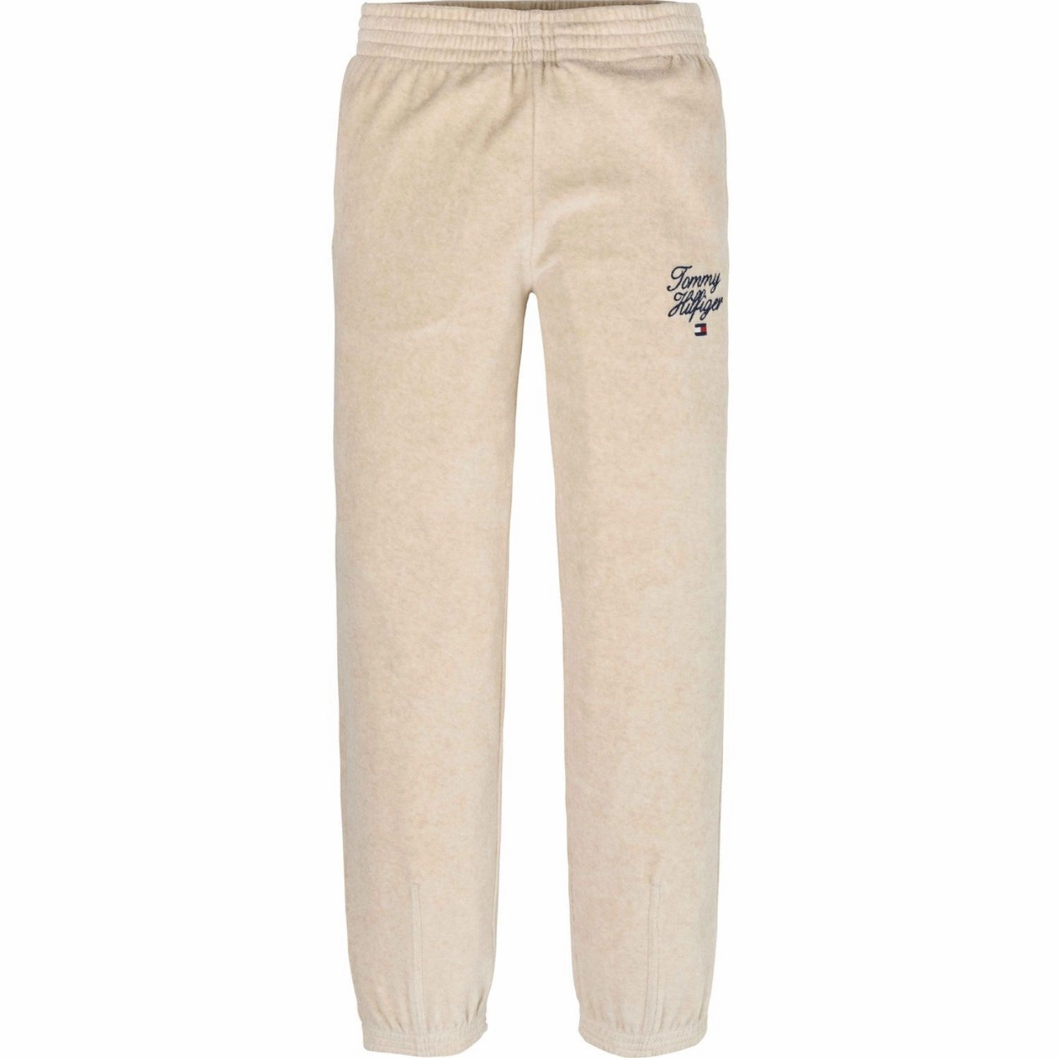 Tommy Hilfiger Heathered Oat Script Velour Pants Glue NeutralImpactSupport