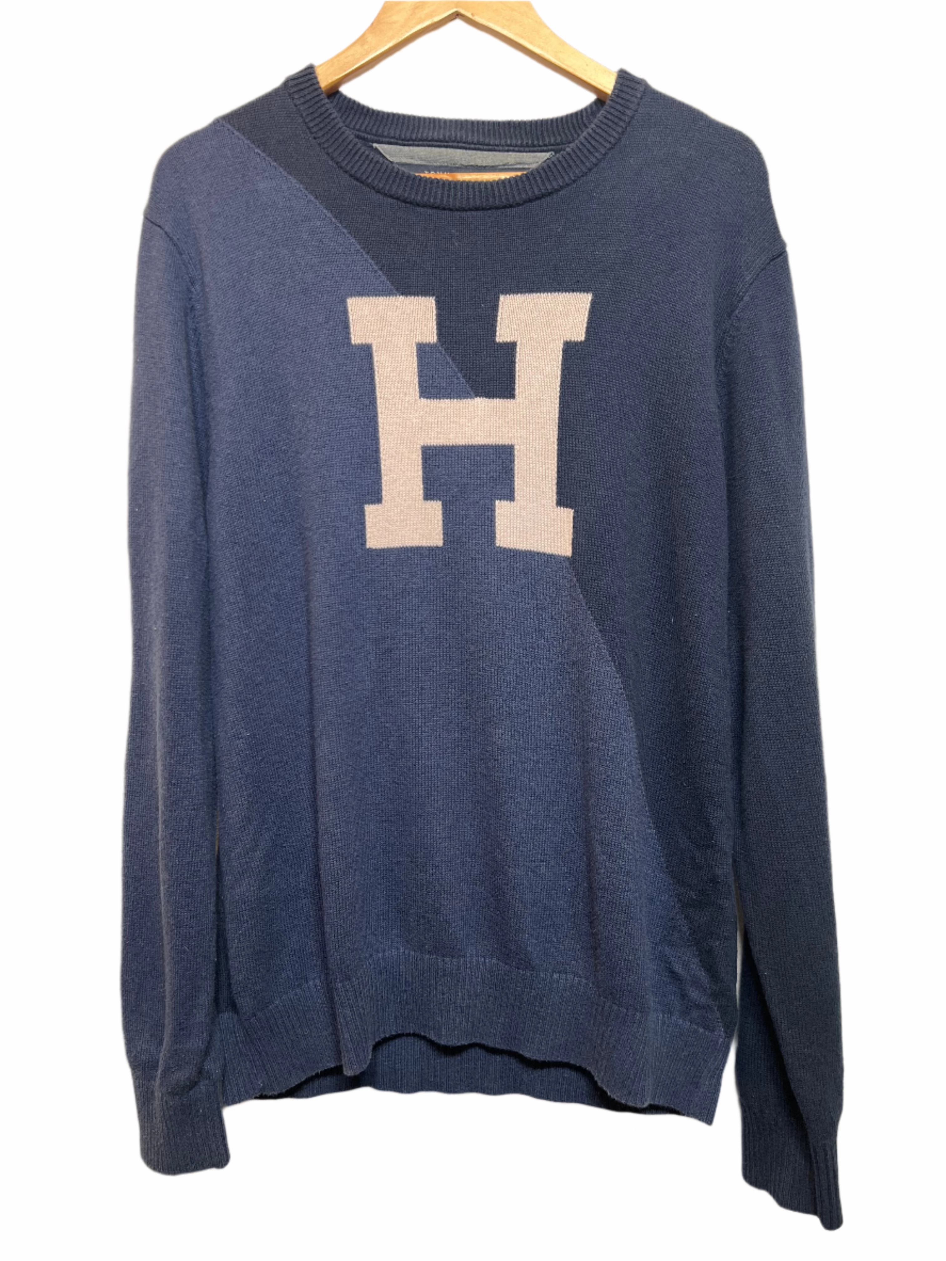 Tommy Hilfiger Mens Blue Sweater (Size XL) Reinforced Neckline ZeroWaste Manufacturing