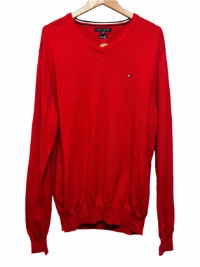 Tommy Hilfiger Mens Red Sweater (Size XL) AntiStatic Lining