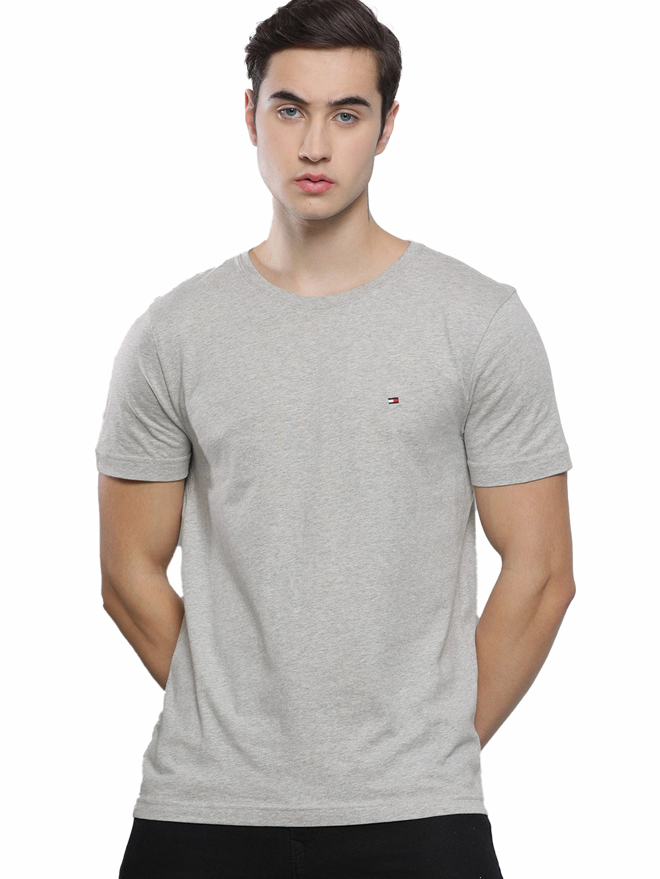 Tommy Hilfiger Mens T Shirt Core Slim Fit Crew Neck T-Shirt Summer Favorite Simple and Light