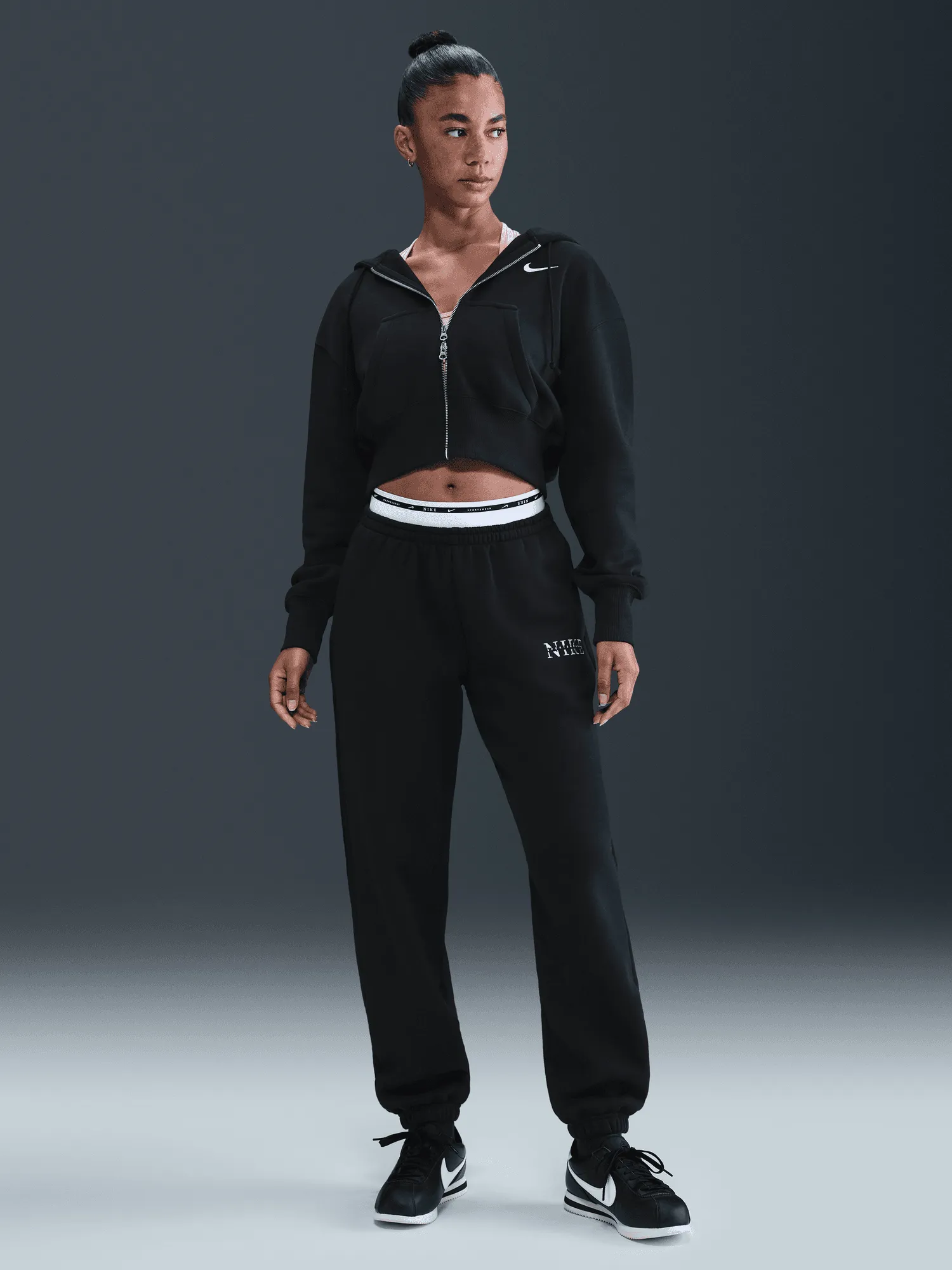 Lounging At Home Taped Shoulder Seams Sportswear Phoenix Full Zip Hoodie