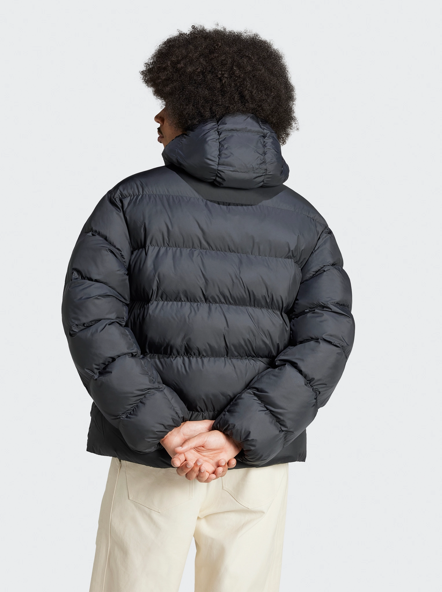 Tonal Hooded Puffer Jacket Neutral Tones