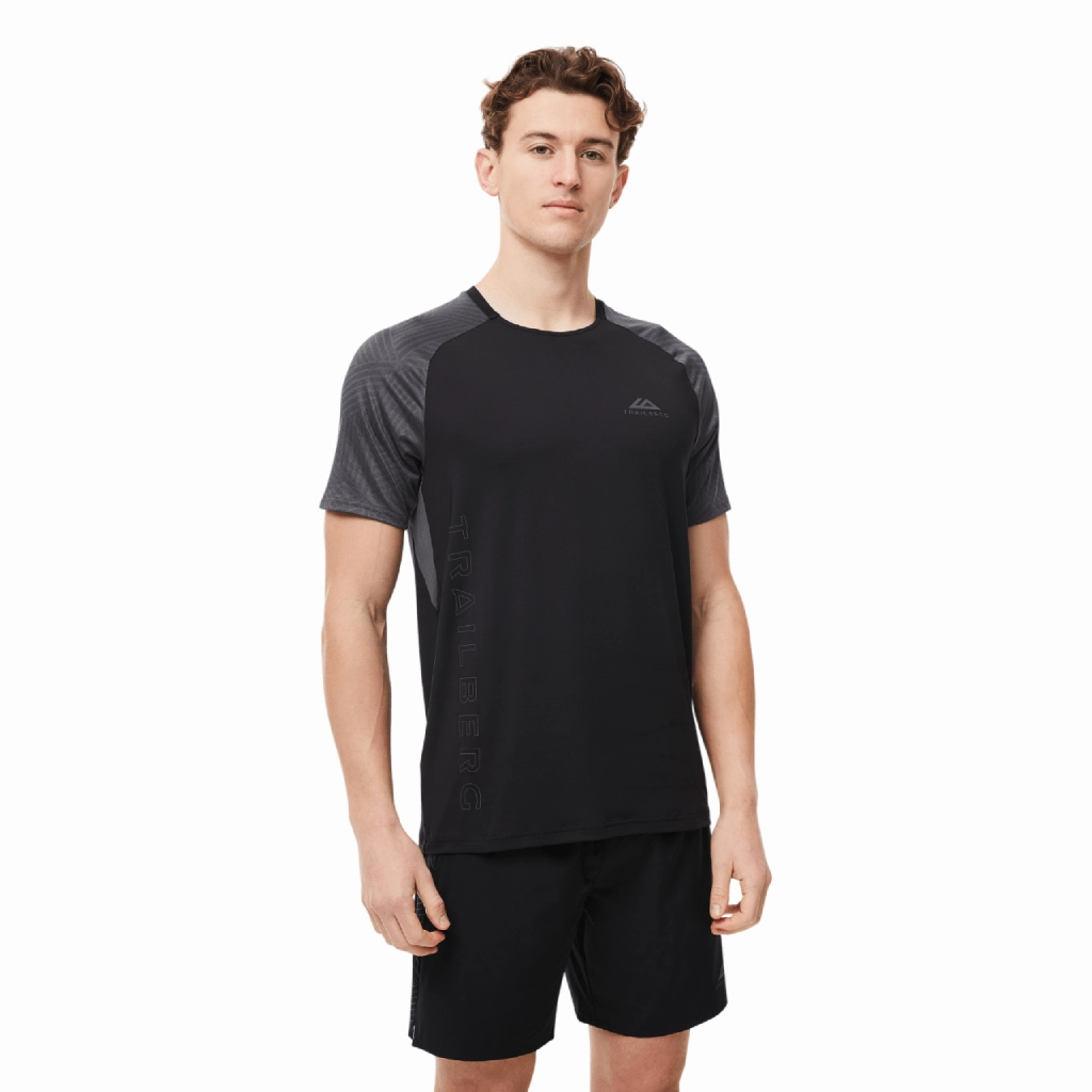 Trailberg Axis Jacquard T-Shirt Men Eco Conscious Production Ultra Soft Blended Textile