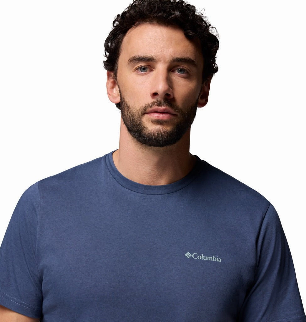 Ribbed Collar Design Columbia Rapid Ridge T-Shirt Men