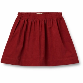 Soft Touch Diagonal Slit Wheat Cherry Red Skirt Sissi