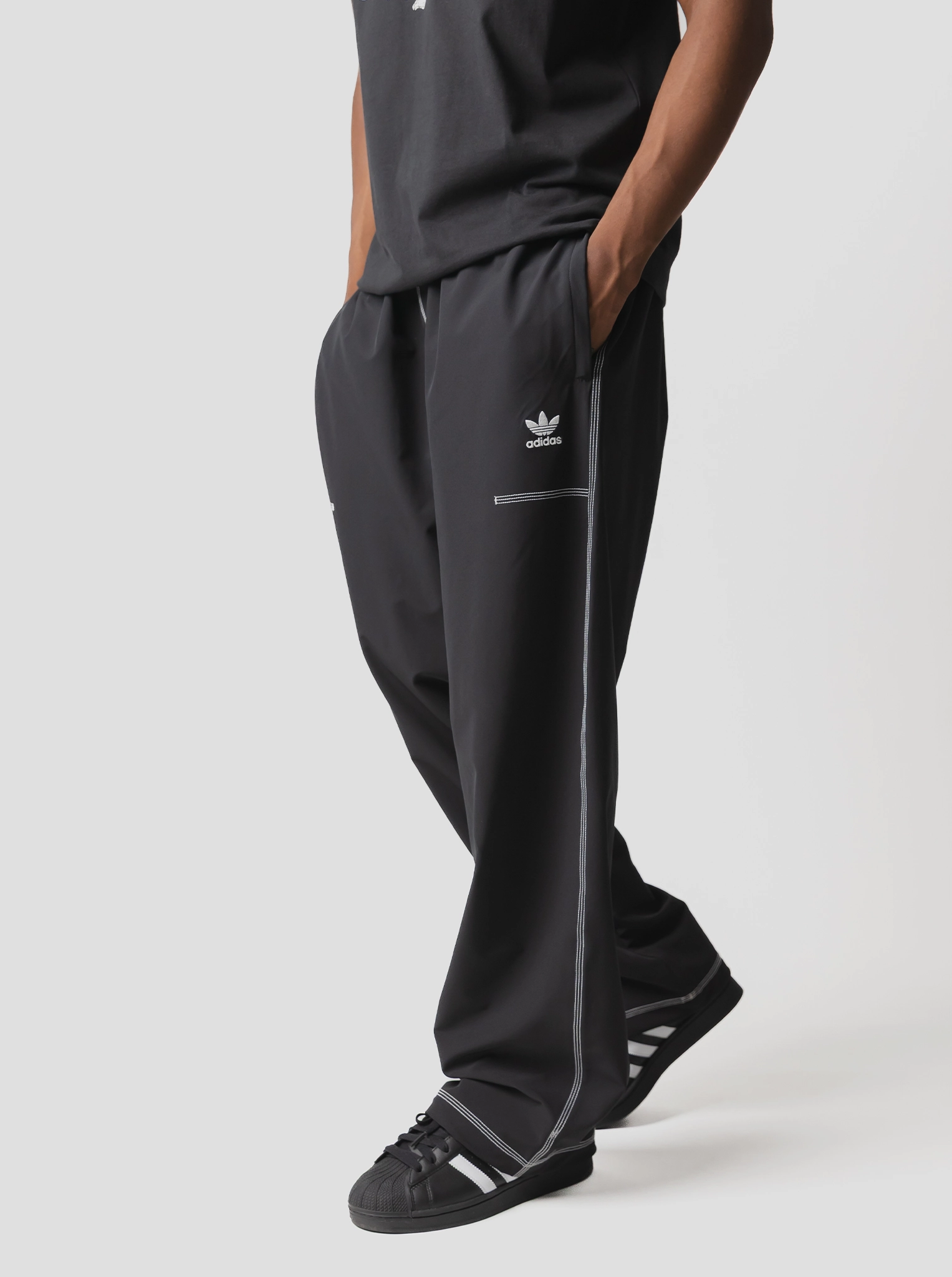 Trefoil Essentials Woven Cargo Trousers Side Pockets