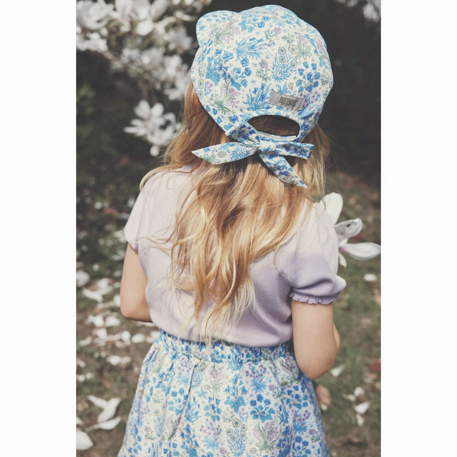 Tiered Layers Huttelihut Soft Chambray Skirt In Liberty Fabric