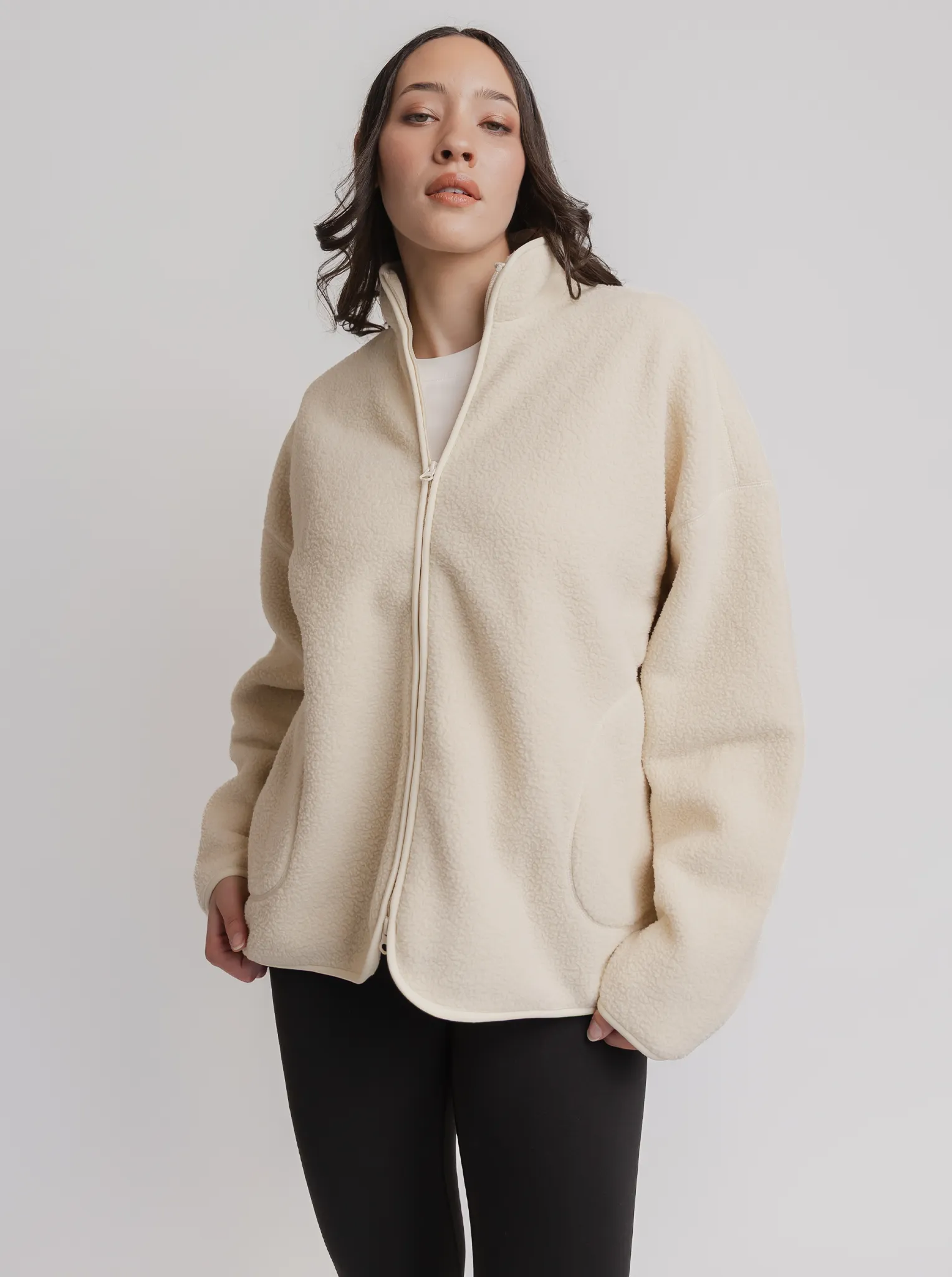 Waterproof Material Oversized Fleece in Teddy