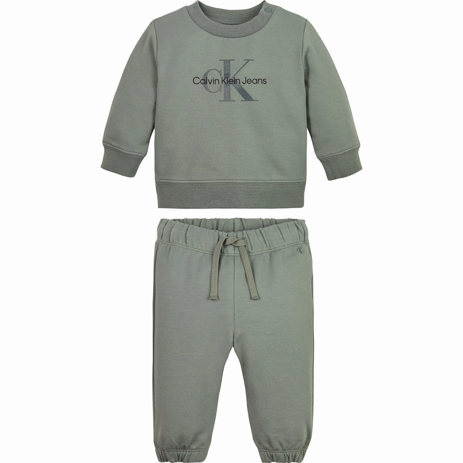 creative stretchability Calvin Klein Meteor Green Monochram CN Sweat Set