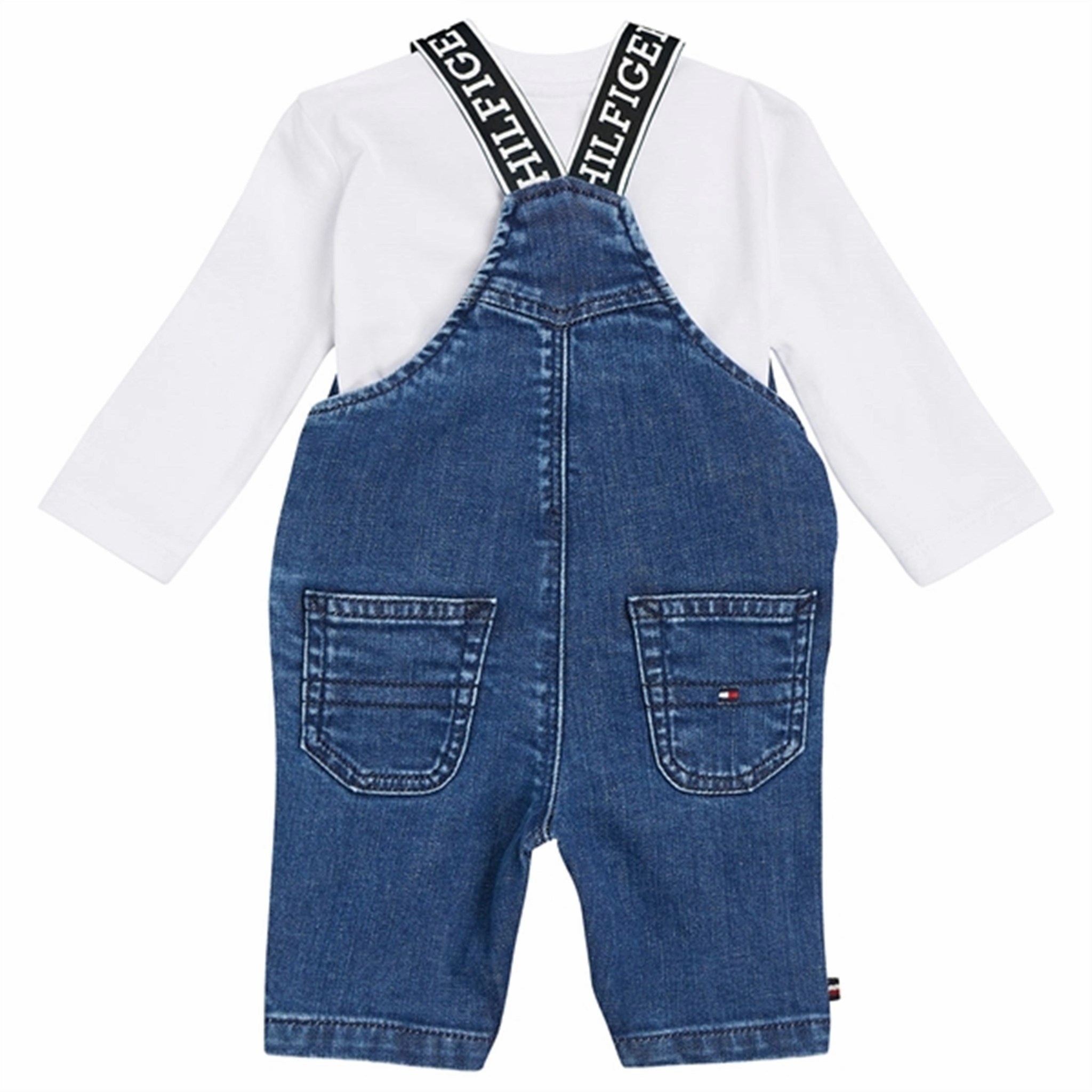 Tommy Hilfiger Baby Denim Dungaree Set Denim Medium Compact Pack