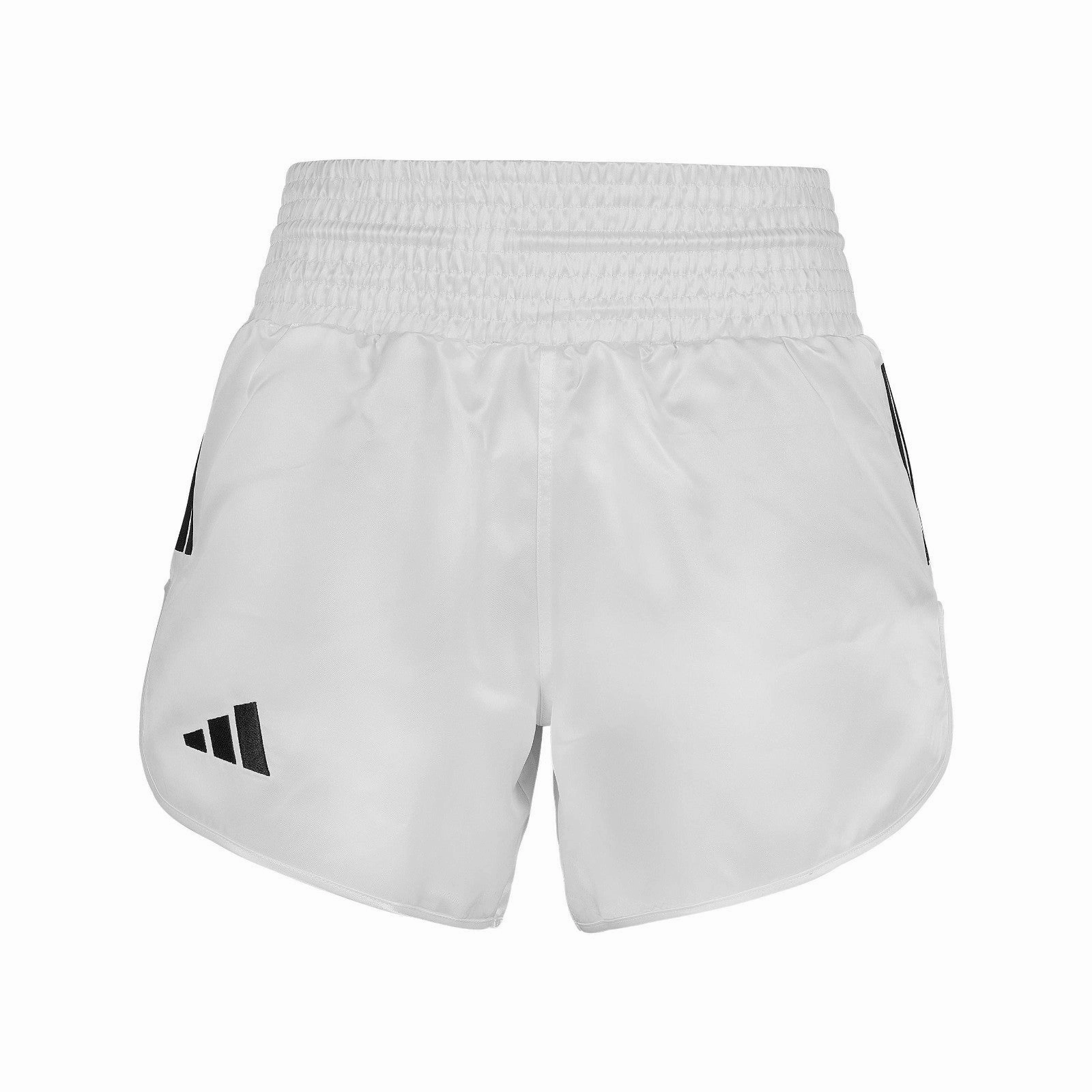 adidas Muay Thai Shorts Kickboxing Black White Flexible Stitching Reflective Safety Details
