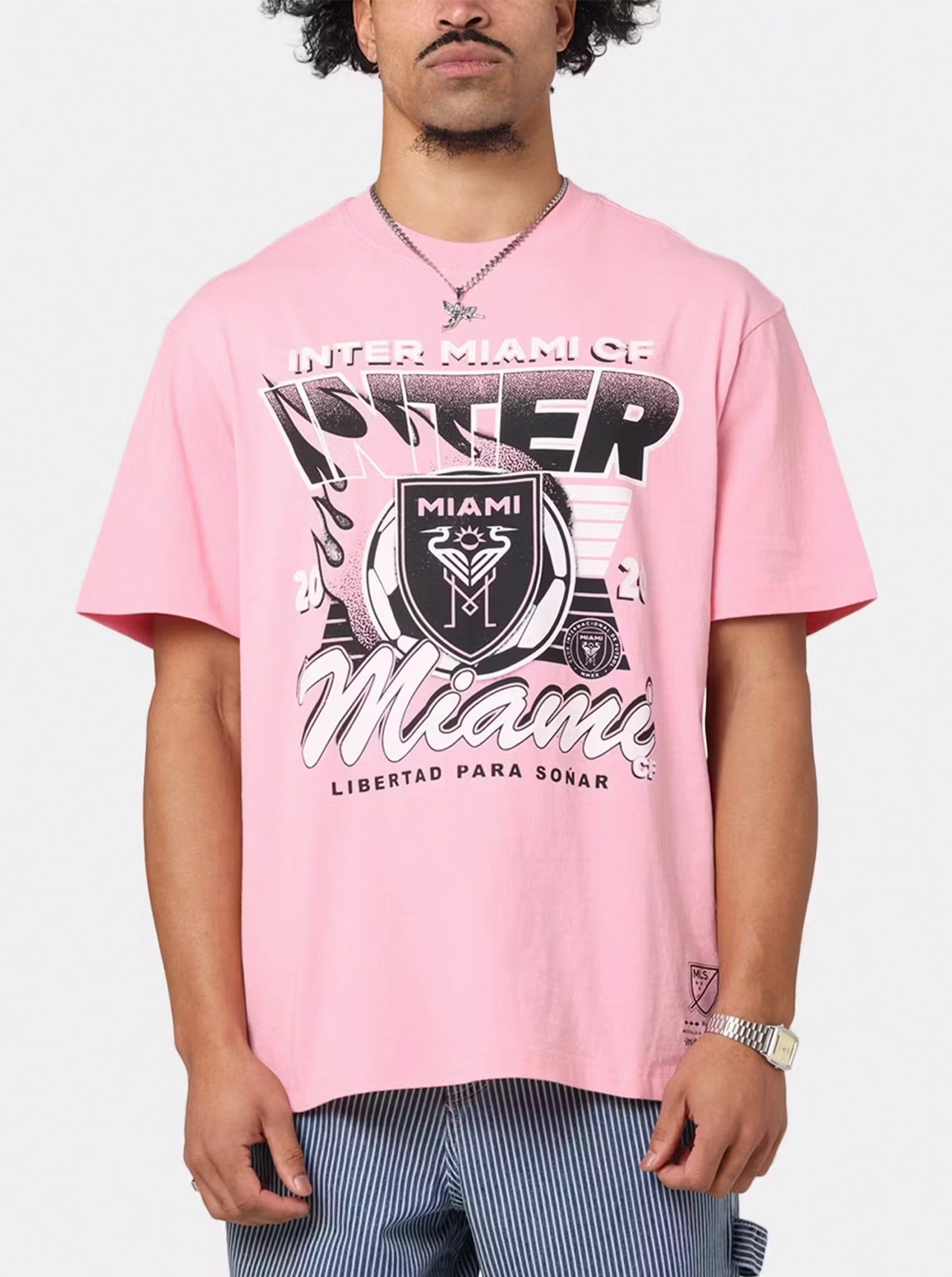 Inter Miami CF Flaming Ball T-Shirt color blocking Urban Smart