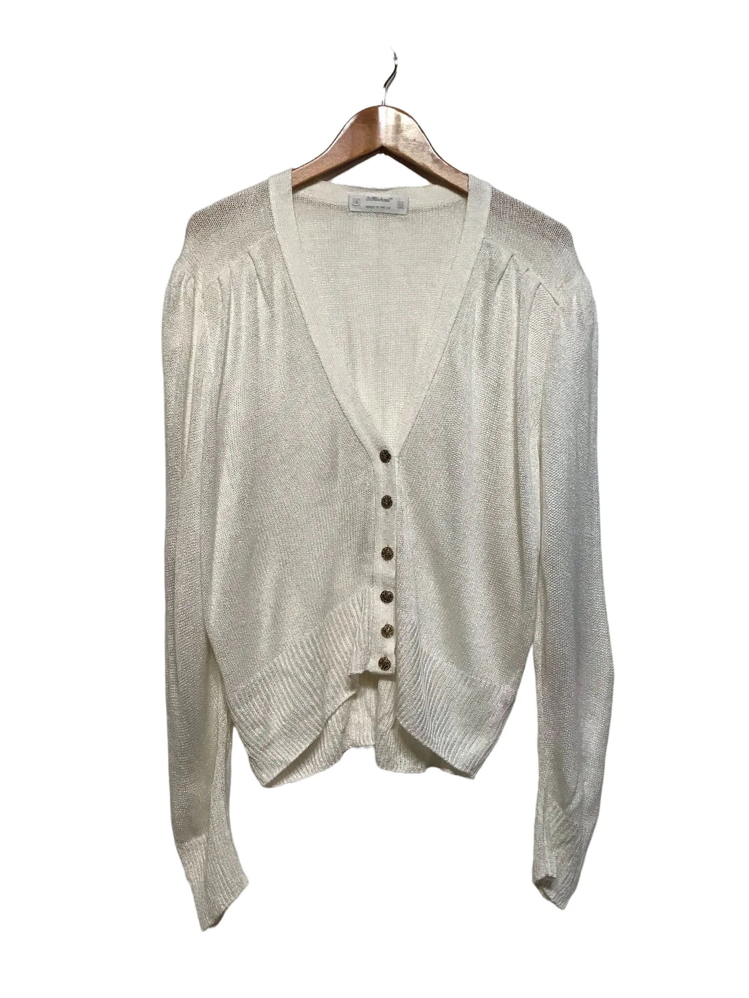 White Knitted Cardigan (Size XL) Travel Essential
