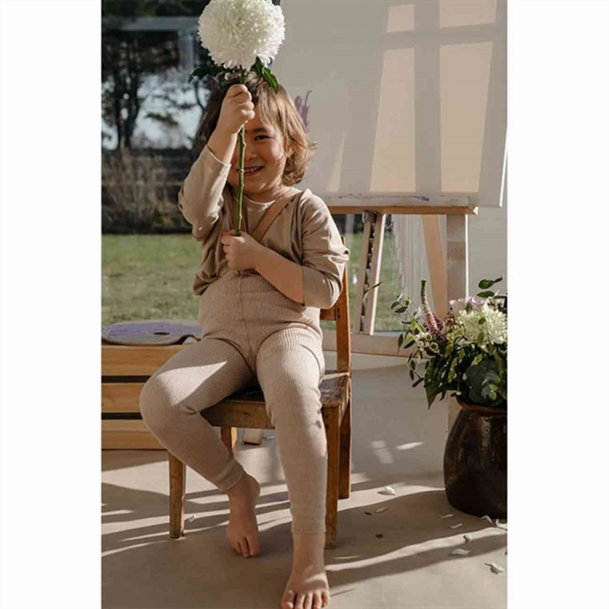 Silly Silas Footless Tights Silverly Brown Non Irritating Fabric