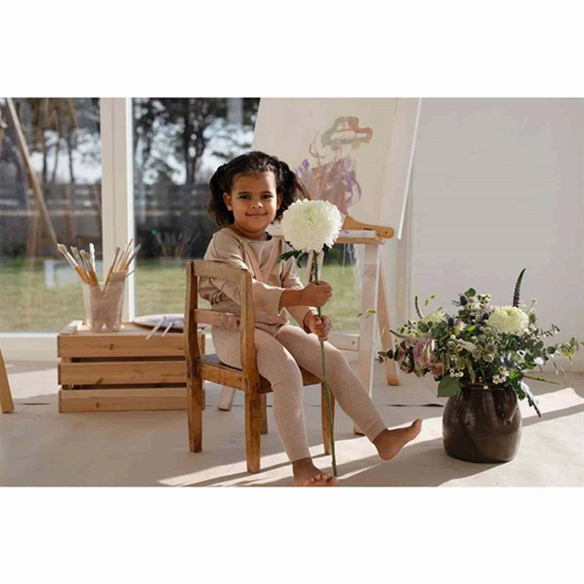 Silly Silas Footless Tights Silverly Brown Summer Wear Minimalist Style