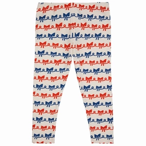 Bobo Choses Baby Ribbon Bow All Over Leggings Offwhite Beginner Level Holiday Outfit