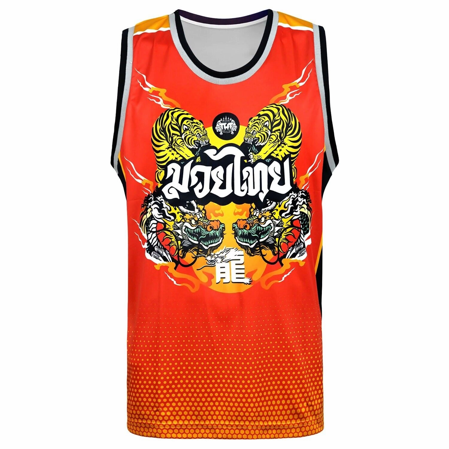 Durable Knitwear Comfortable Layer TUFF Dragon & Tiger Muay Thai Training Tank Top Vest TT104