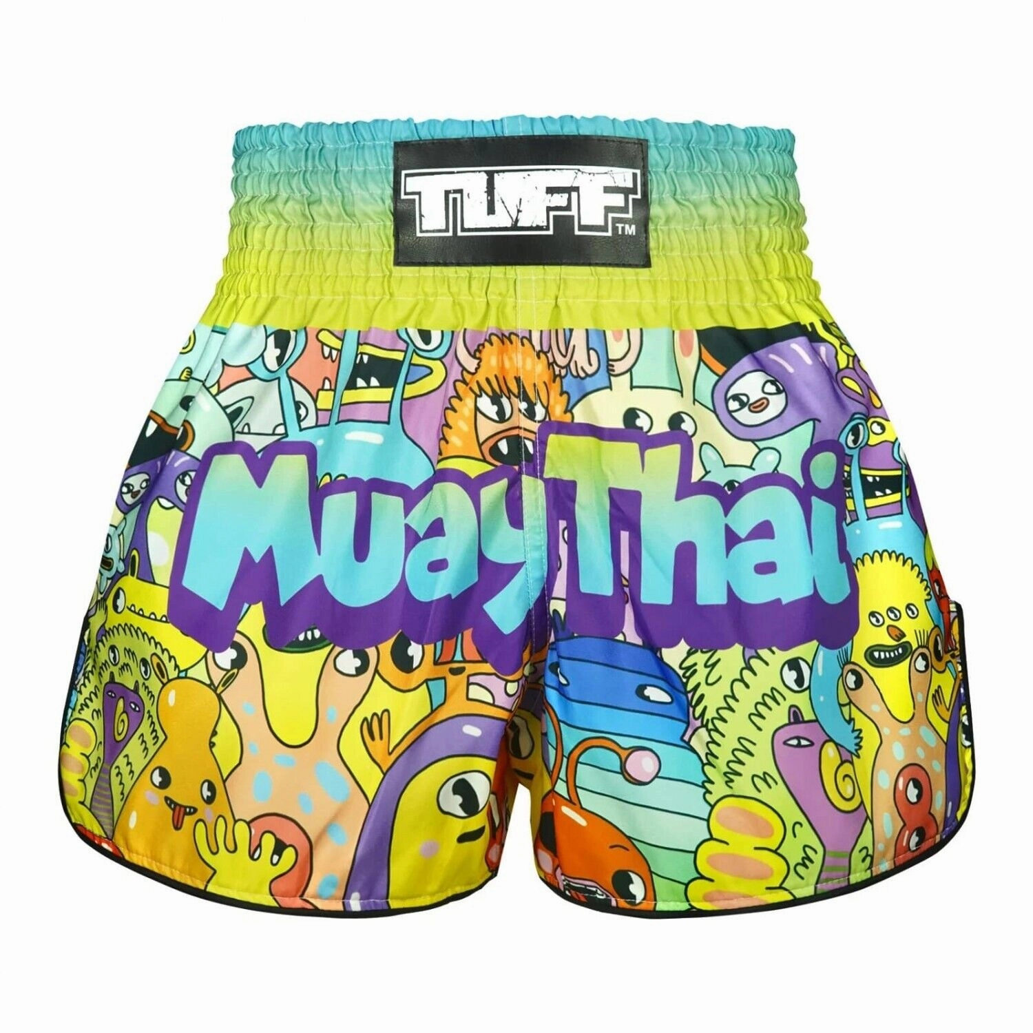 TUFF Kids Muay Thai Shorts We Come In Peace RMS107 embroidery work
