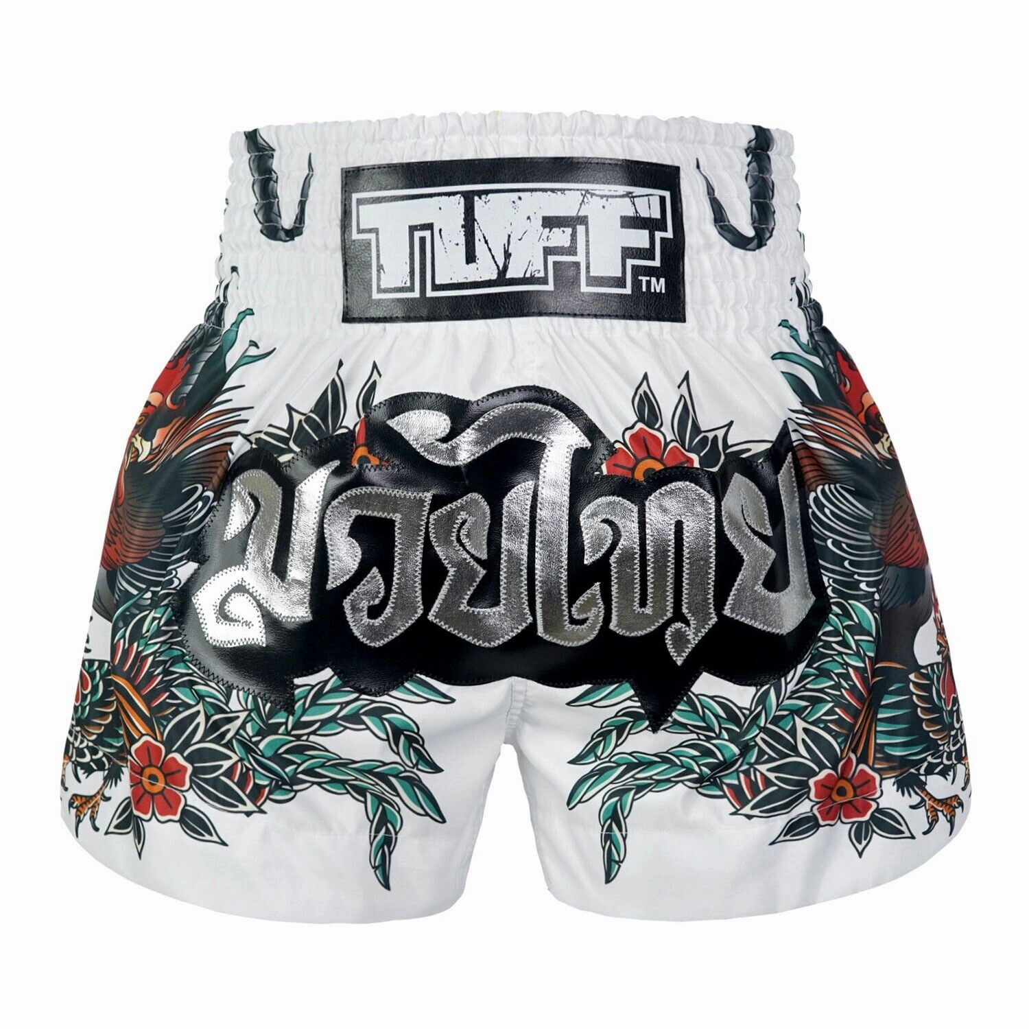 No Ride Up Design TUFF Muay Thai Shorts Origin of Thai Rooster MS677