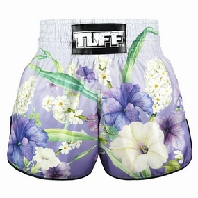 TUFF Muay Thai Shorts Purple AnChan RMS124 Fleece Lining