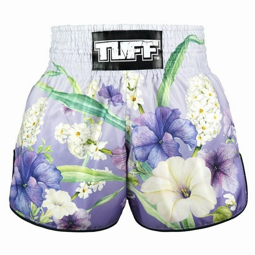 TUFF Muay Thai Shorts Purple AnChan RMS124 Fleece Lining
