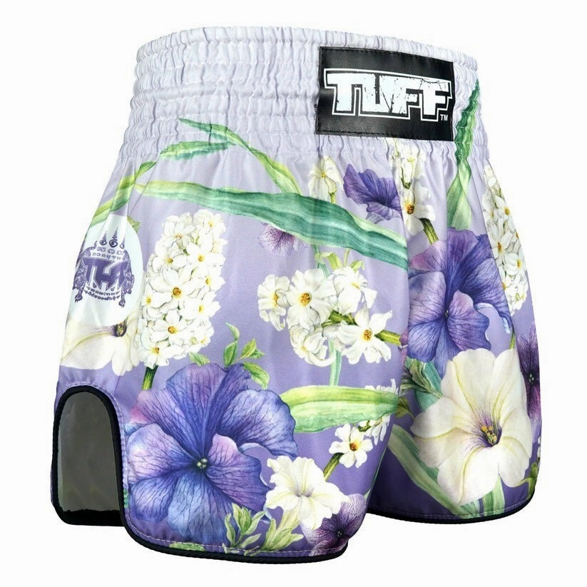 TUFF Muay Thai Shorts Purple AnChan RMS124 silk blend