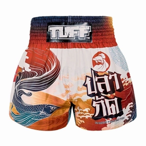 TUFF Muay Thai Shorts Siamese Wind In The Water MS670 Bonded Seam Technology Temperature Regulating Blend