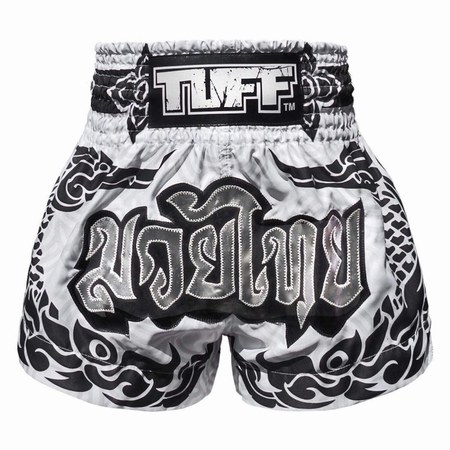 TUFF Muay Thai Shorts The Great Hongsa White MS631 Quick Access Cargo Pockets petite size