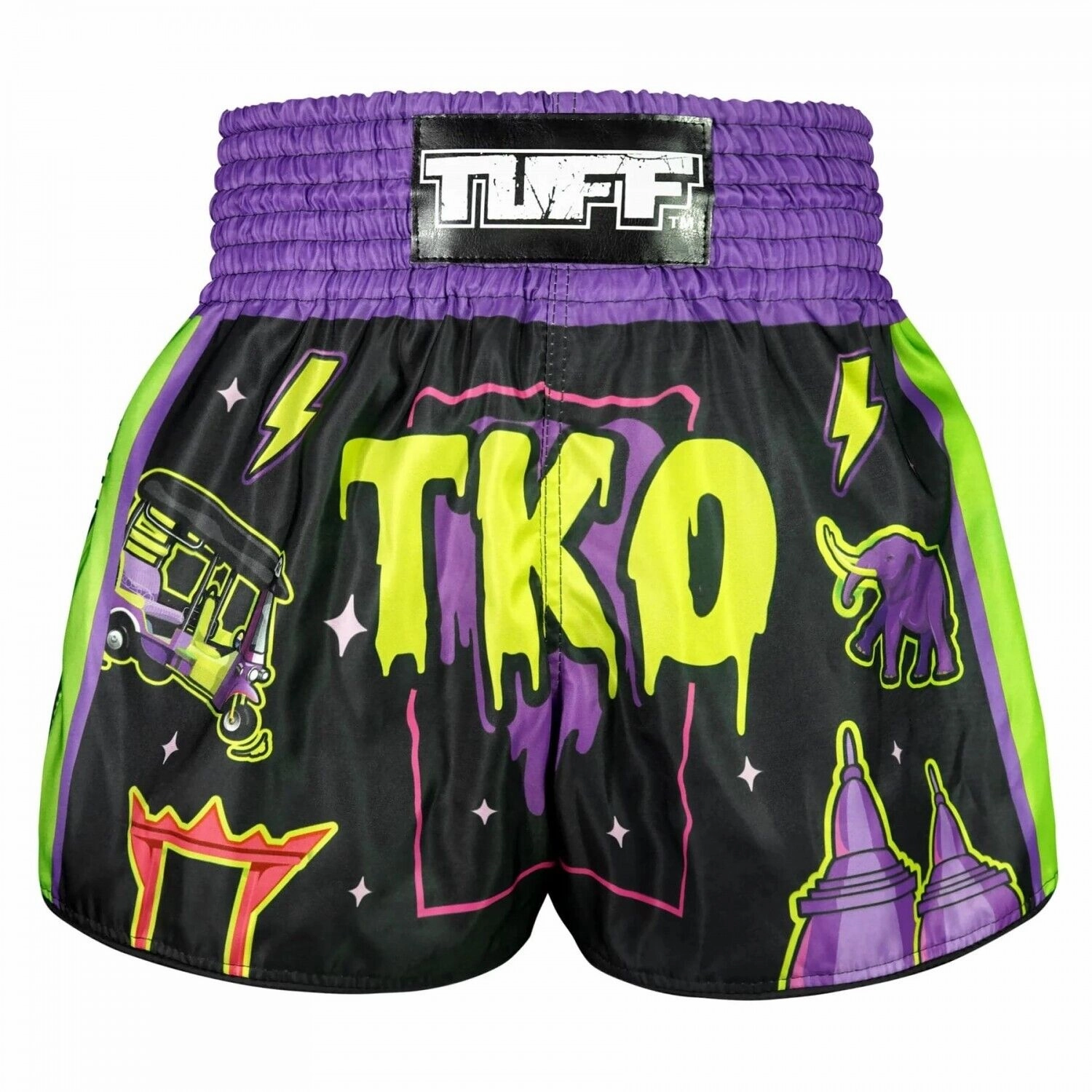 Summer Wear Zero Irritation Tags TUFF Muay Thai Shorts TKO Night RMS118