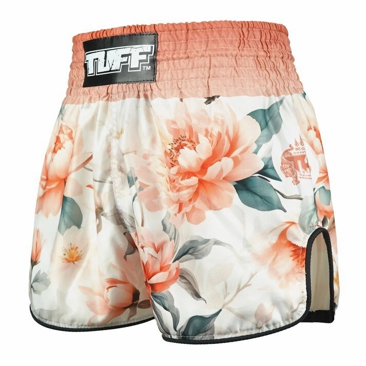 TUFF Muay Thai Shorts TubTim Bloom White RMS125 Versatile Piece