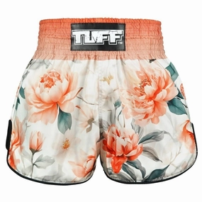 TUFF Muay Thai Shorts TubTim Bloom White RMS125 Gym apparel
