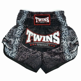 Comfortable Wear Twins RANGDA Muay Thai Shorts Black Kickboxing MMA