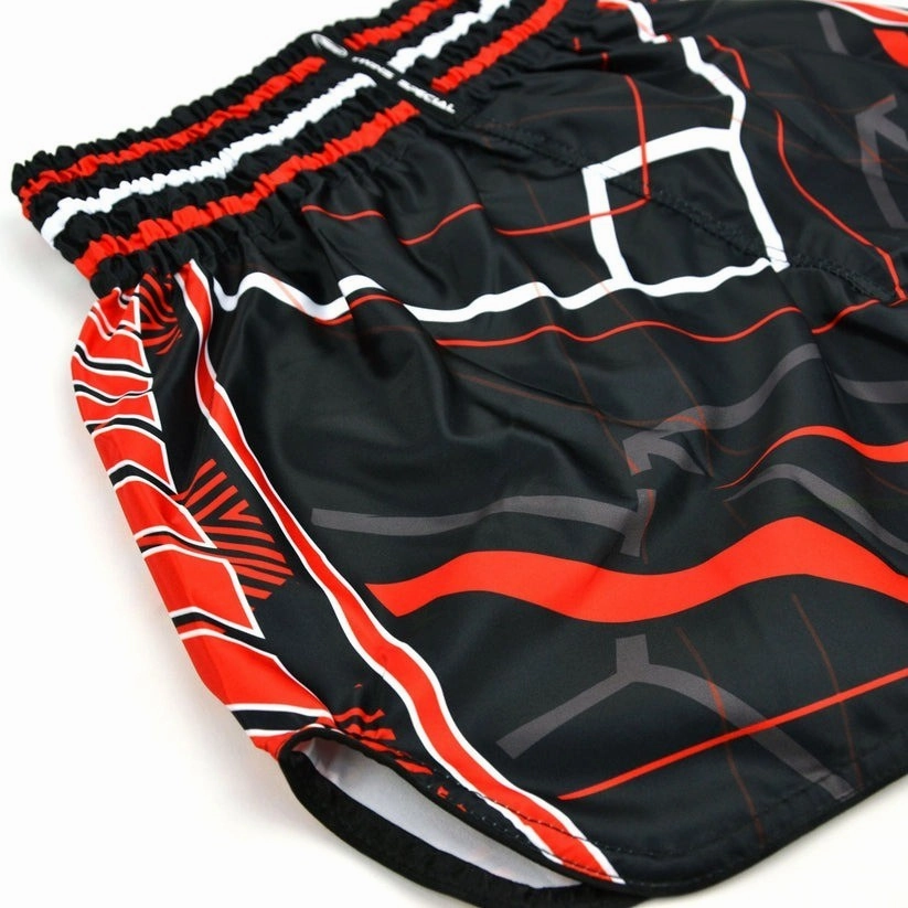 quick-dry feature Twins Special RACING Muay Thai Shorts Black Kickboxing MMA