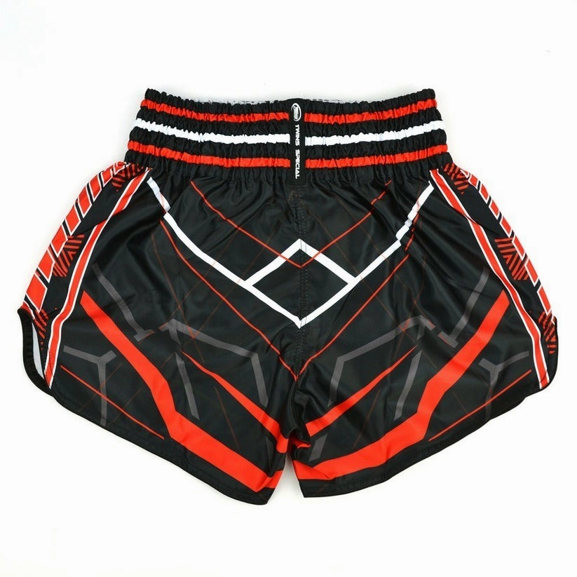 Twins Special RACING Muay Thai Shorts Black Kickboxing MMA multiple pockets Street Style