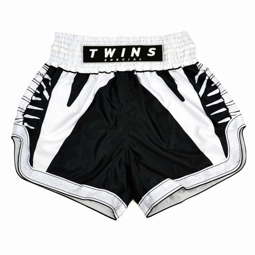 Daily Casual Twins Special SPINE Muay Thai Shorts Black / White Kickboxing MMA