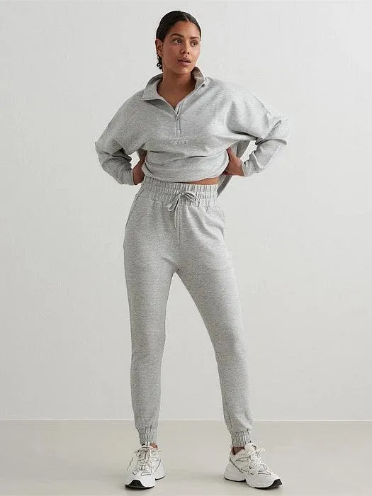 Anti Odor Treatment Light Grey Melange Comfy Sweatpants