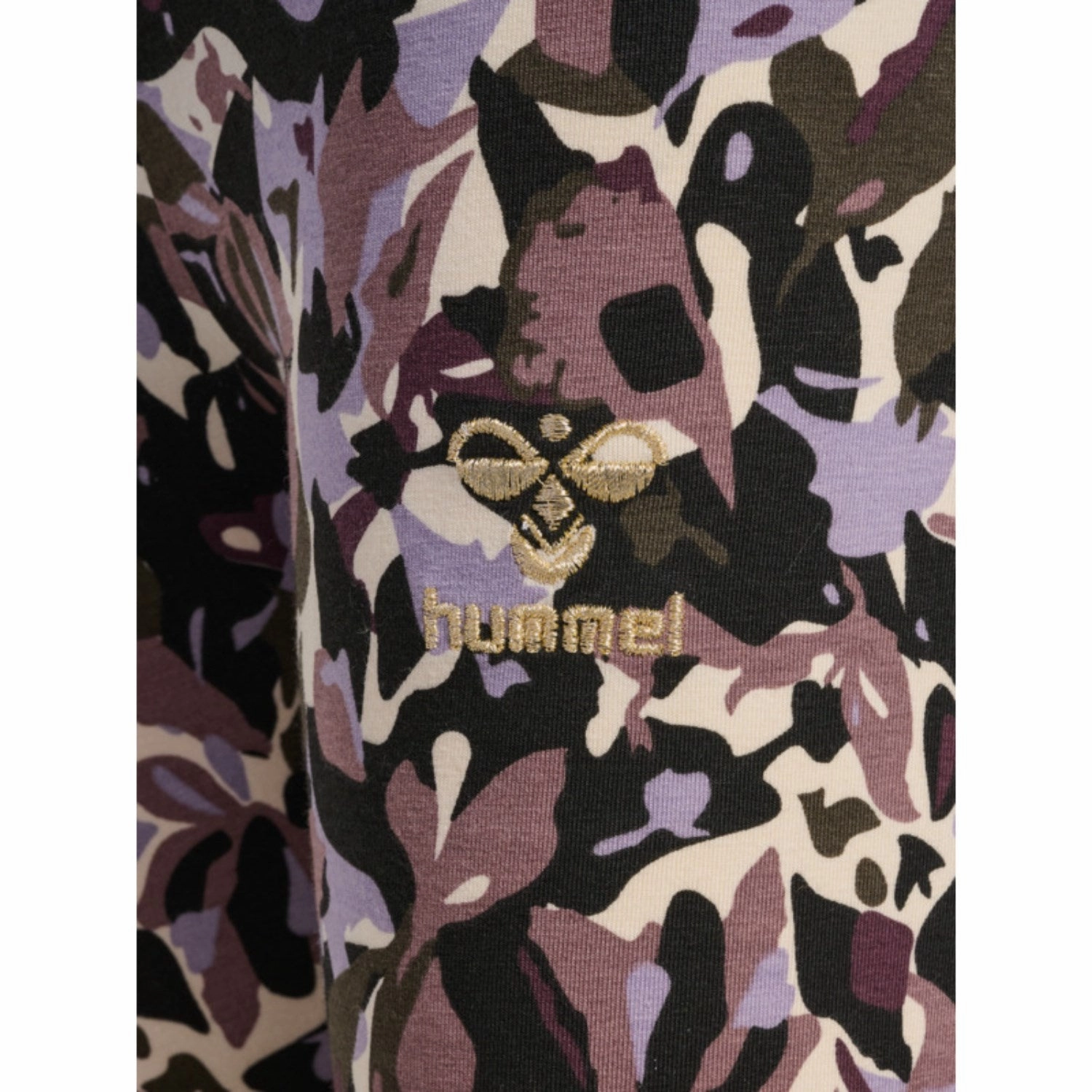 Hummel Black Silla Tights Ribbed Texture Fabric Power Move