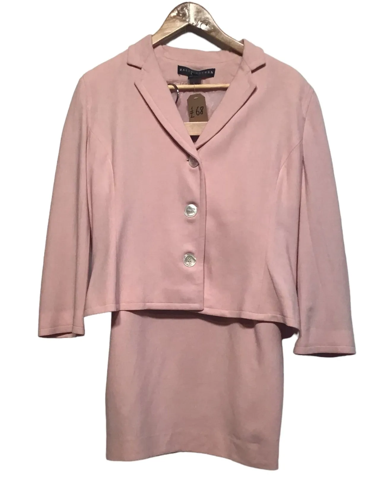 tank top Ralph Lauren Pink Women's Jacket and Skirt Set (Size M)