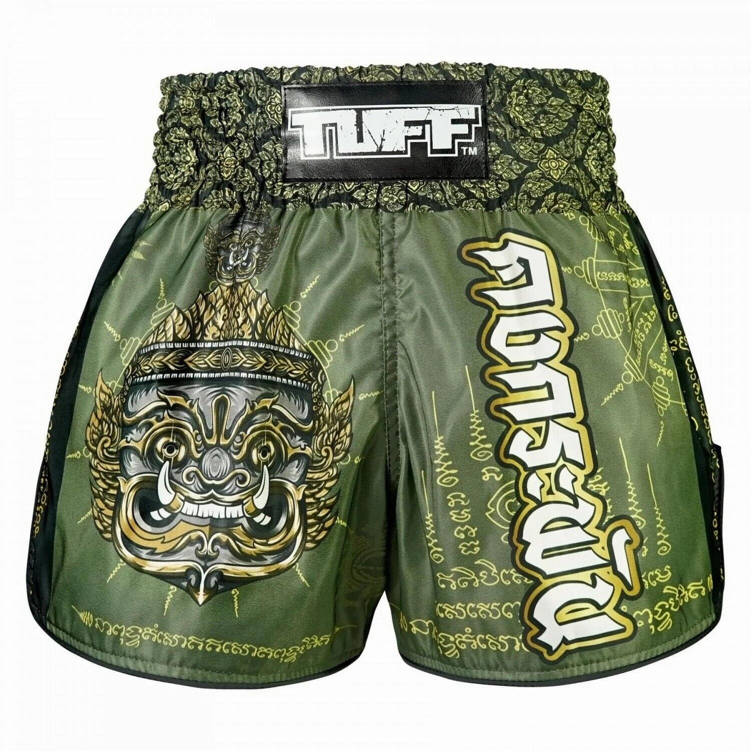 TUFF Muay Thai Shorts The Immortal Yaksa RMS117 winter shorts Geometric Pattern