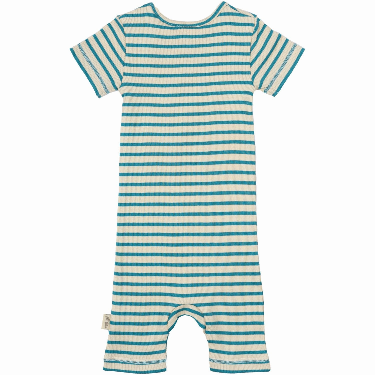 Shopping Essential Petit Piao Turquise /Dark Off White Summer Romper S/S Modal Striped