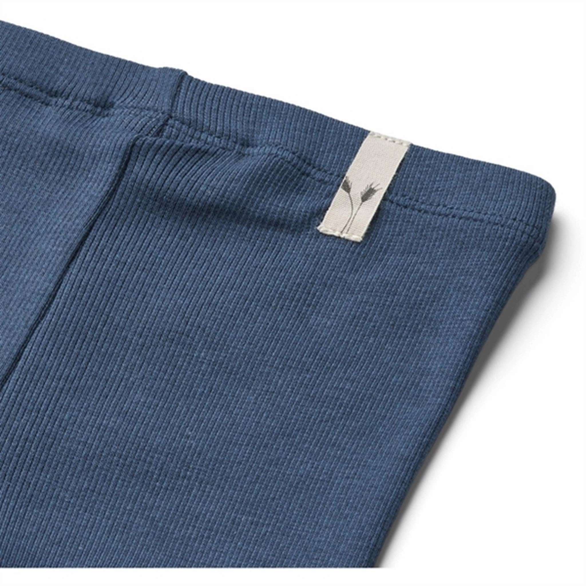 Wheat Blue Waves Rib Leggings Maddy Comfort Wear