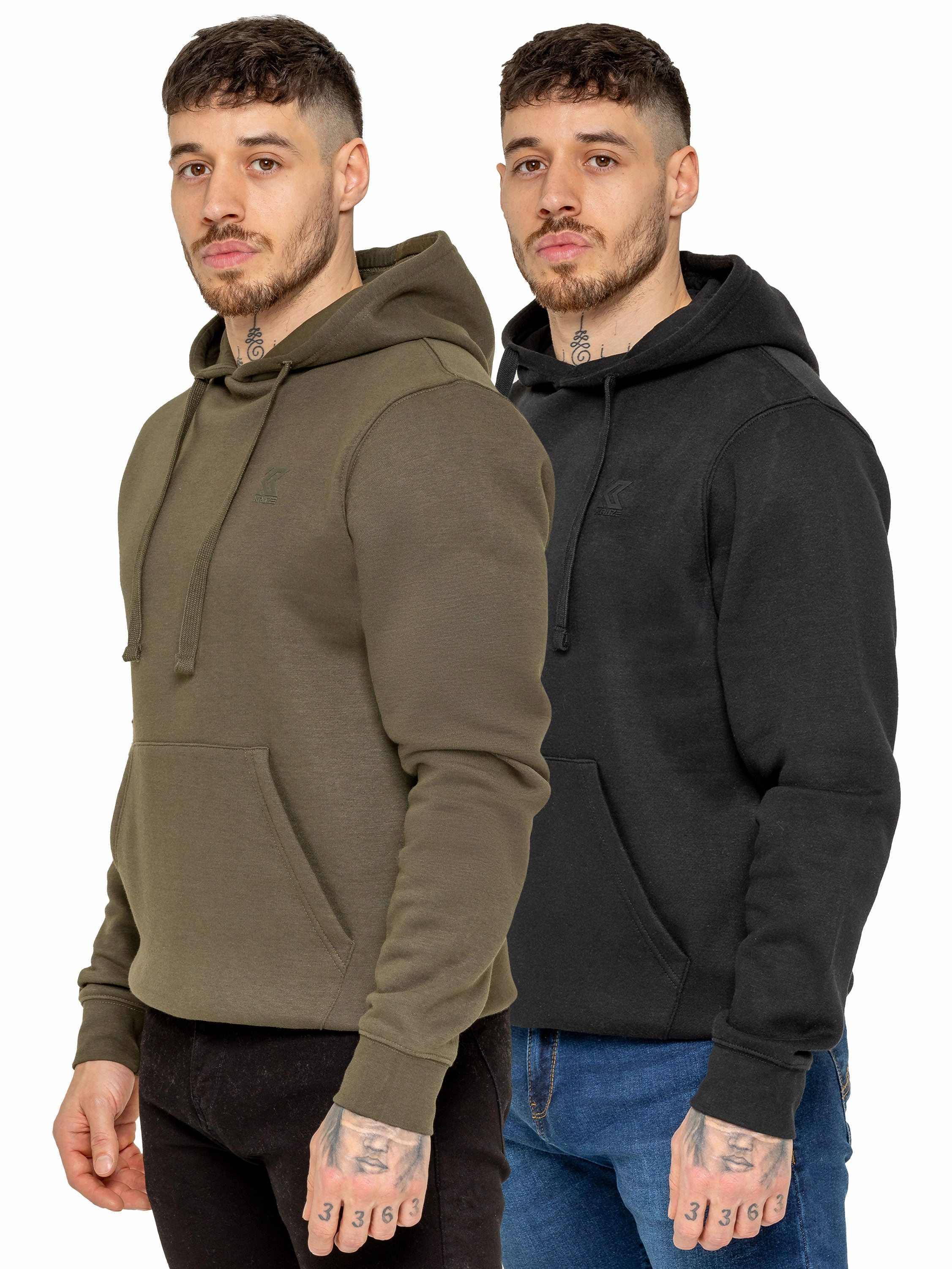 New Arrival Kruze | Mens Fleece Hoodie 2 Pack