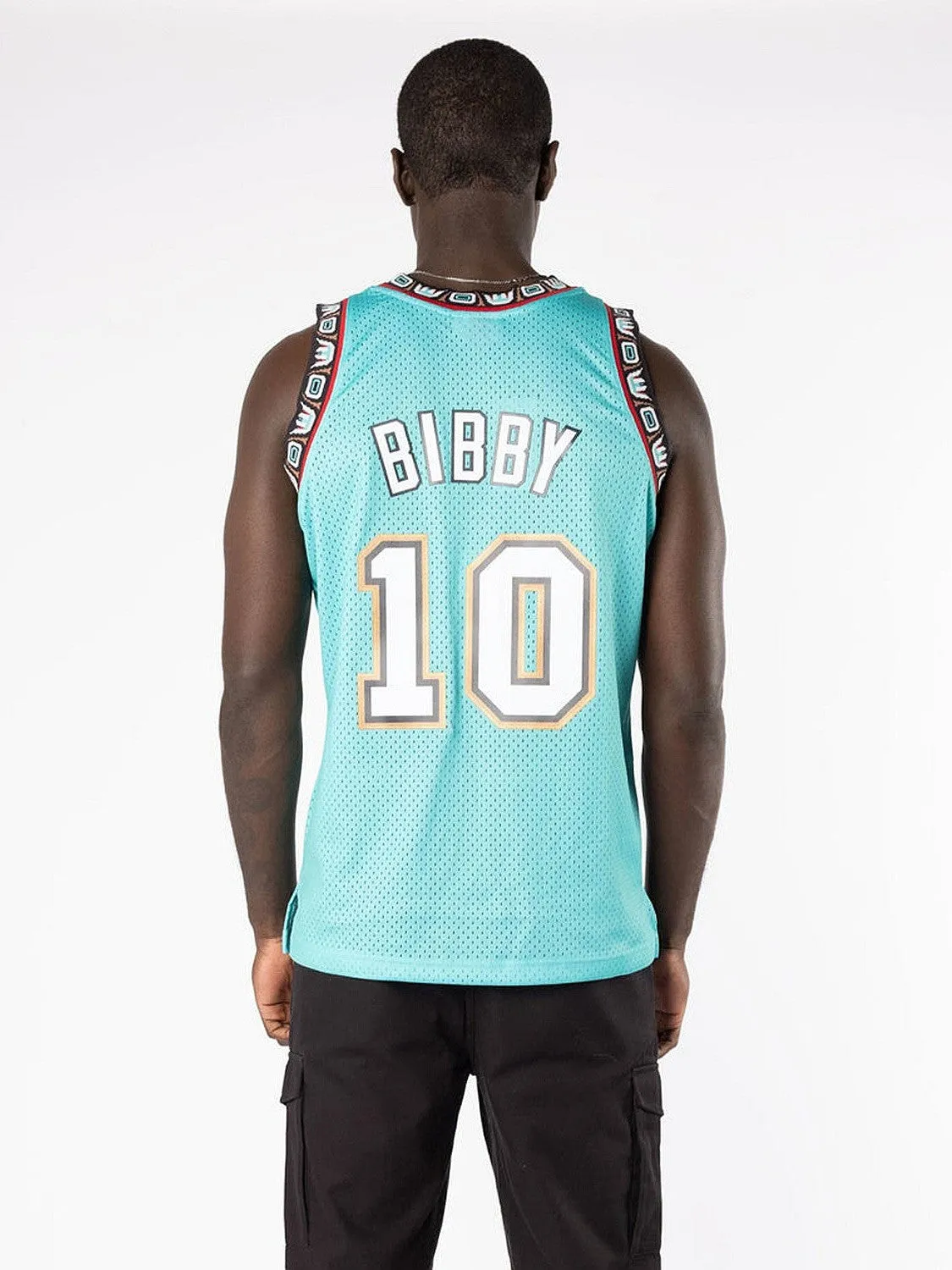 Vancouver Grizzlies 98-99 Mike Bibby Swingman Jersey Reflective Safety Trim sporty wear